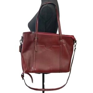 Women's JDL Oil Genuine Leather Organizer Purse Shoulder Bag Cross Body Handbag